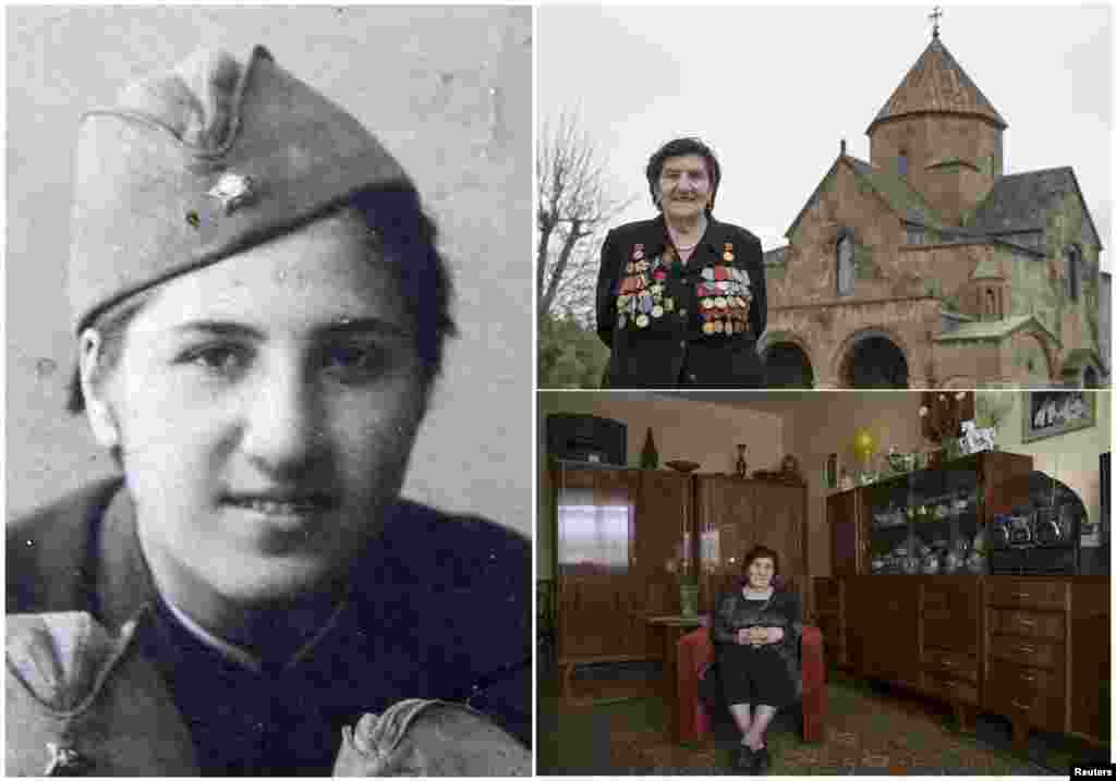 Розалия Абгарян, 92. Армянка служила в пехотном подразделении Красной Армии с апреля 1941 по декабрь 1945. Принимала участие в освободительном Пражском Восстании 