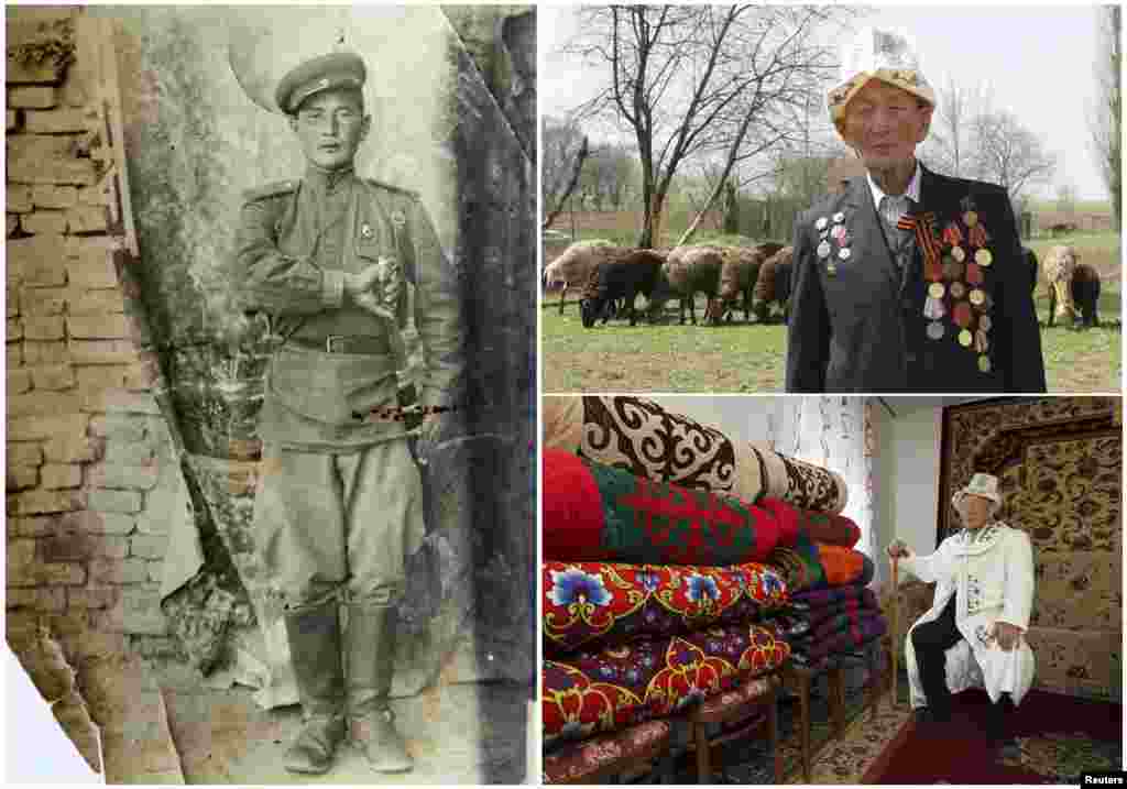 Абла Бегалиев, 92. Кыргызский офицер являлся служащим украинской пограничной кавалерии с февраля 1942 по апрель 1947 